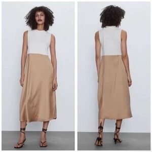 Zara Two-toned High Neck Dress
